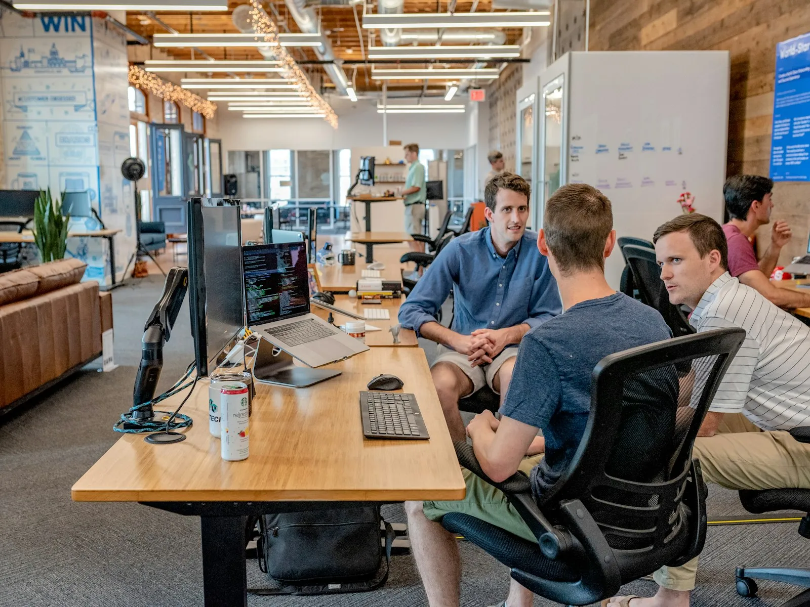 Founders planning the launch of their event management business